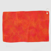 Abstraktes rotes Orangenmuster Golfhandtuch (Horizontal)