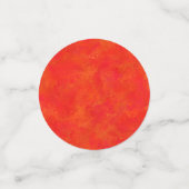 Abstraktes rotes Orangenmuster Konfetti (Klein Vorderseite)