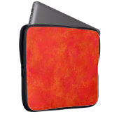 Abstraktes rotes Orangenmuster Laptopschutzhülle (Vorne Rechts)