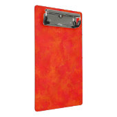 Abstraktes rotes Orangenmuster Mini Klemmbrett (Schrägansicht)