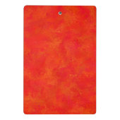 Abstraktes rotes Orangenmuster Mini Klemmbrett (Rückseite)