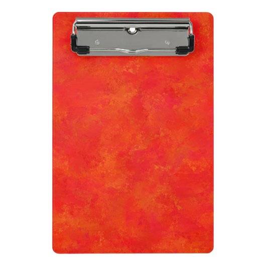 Abstraktes rotes Orangenmuster Mini Klemmbrett (Vorderseite)