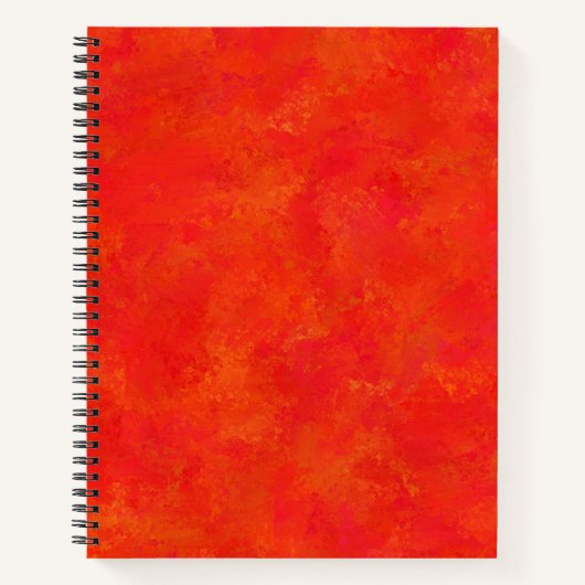 Abstraktes rotes Orangenmuster Notizblock (Vorderseite)