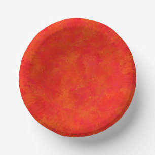 Abstraktes rotes Orangenmuster Pappteller