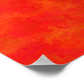 Abstraktes rotes Orangenmuster Poster (Ecke)