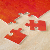 Abstraktes rotes Orangenmuster Puzzle (Seite)