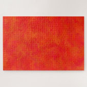 Abstraktes rotes Orangenmuster Puzzle (Horizontal)