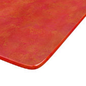 Abstraktes rotes Orangenmuster Schneidebrett (Ecke)