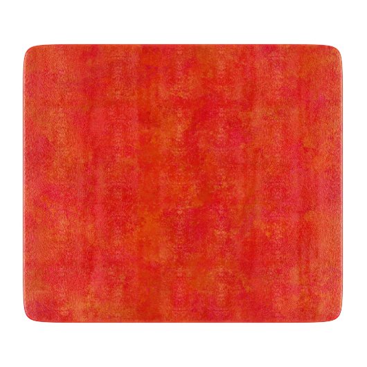 Abstraktes rotes Orangenmuster Schneidebrett (Vorderseite)