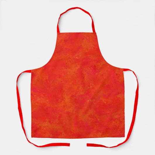Abstraktes rotes Orangenmuster Schürze (Vorderseite)