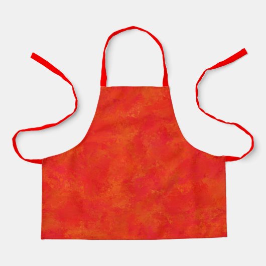 Abstraktes rotes Orangenmuster Schürze (Vorderseite)
