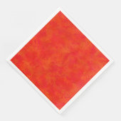 Abstraktes rotes Orangenmuster Serviette (Ecke)