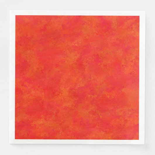 Abstraktes rotes Orangenmuster Serviette (Vorderseite)