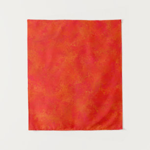 Abstraktes rotes Orangenmuster Wandteppich