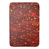 ABSTRAKTES ROTES PAPIER MIT GOLDSPLASHEN BADEMATTE (Vorderseite Vertikal)