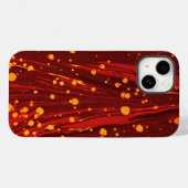 ABSTRAKTES ROTES PAPIER MIT GOLDSPLASHEN Case-Mate iPhone HÜLLE (Rückseite (Horizontal))