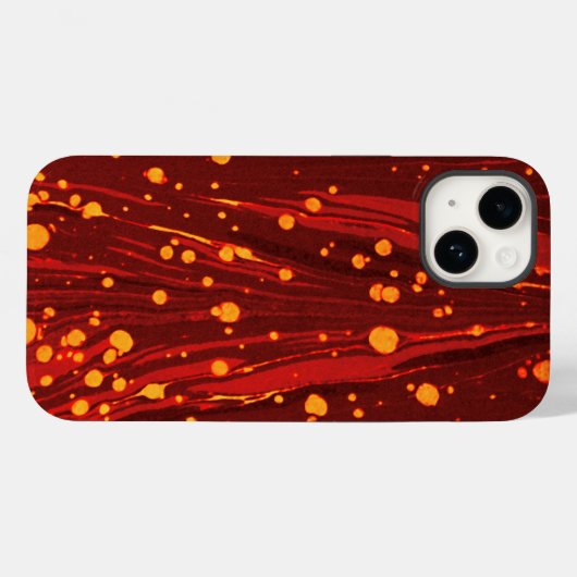 ABSTRAKTES ROTES PAPIER MIT GOLDSPLASHEN Case-Mate iPhone HÜLLE (Rückseite (Horizontal))