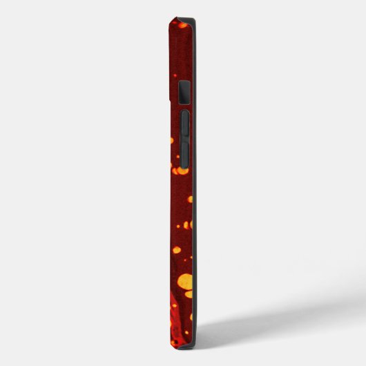 ABSTRAKTES ROTES PAPIER MIT GOLDSPLASHEN Case-Mate iPhone HÜLLE (Rückseite / Links)