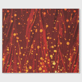 ABSTRAKTES ROTES PAPIER MIT GOLDSPLASHEN GESCHENKPAPIER (Flach)