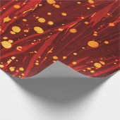 ABSTRAKTES ROTES PAPIER MIT GOLDSPLASHEN GESCHENKPAPIER (Ecke)