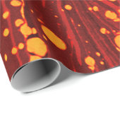 ABSTRAKTES ROTES PAPIER MIT GOLDSPLASHEN GESCHENKPAPIER (Rolleneckpunkt)