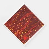 ABSTRAKTES ROTES PAPIER MIT GOLDSPLASHEN SERVIETTE (Ecke)
