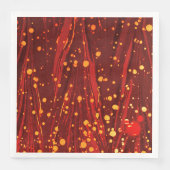 ABSTRAKTES ROTES PAPIER MIT GOLDSPLASHEN SERVIETTE (Vorderseite)