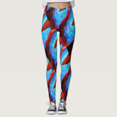 abstraktes Rotes Rotes Eis Leggings (Vorderseite)
