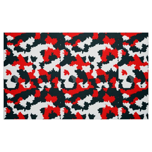 Abstraktes rotes Schwarz-Muster Stoff (Fat Quarter (45,7 x 55,9 cm))