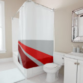 Abstraktes rotes schwarzes Design Duschvorhang (Beispiel)