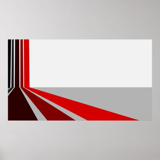 Abstraktes rotes schwarzes Design Poster (Vorne)