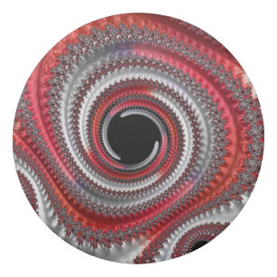 Abstraktes Rotes Schwarzes Gradient Spiral Fraktal Radiergummi
