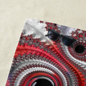Abstraktes Rotes Schwarzes Gradient Spiral Fraktal Strandtuch (Beispiel)