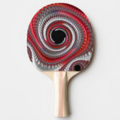Abstraktes Rotes Schwarzes Gradient Spiral Fraktal Tischtennis Schläger (Vorderseite)