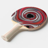 Abstraktes Rotes Schwarzes Gradient Spiral Fraktal Tischtennis Schläger (Vorderseite)