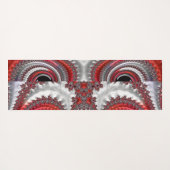 Abstraktes Rotes Schwarzes Gradient Spiral Fraktal Yogamatte (Rückseite (Horizontal))