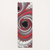Abstraktes Rotes Schwarzes Gradient Spiral Fraktal Yogamatte (Vorderseite)