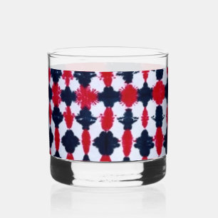 Abstraktes Rotes Schwarzes, Modernes Rock Glass Whiskyglas
