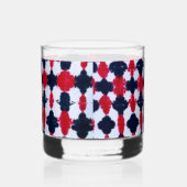 Abstraktes Rotes Schwarzes, Modernes Rock Glass Whiskyglas (Links)