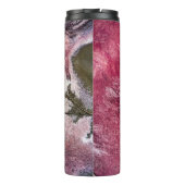Abstraktes rotes und braunes Bild Thermosbecher (Rückseite)
