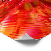 Abstraktes rotes und gelbes Kreislaufplakat Poster (Ecke)