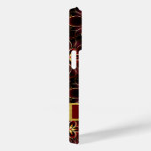 Abstraktes rotes und goldfarbenes Muster ohne Naht Case-Mate iPhone Hülle (Rückseite / Rechts)