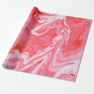 Abstraktes rotes und graues Bild Geschenkpapier