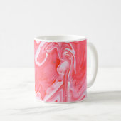 Abstraktes rotes und graues Bild Kaffeetasse (VorderseiteRechts)