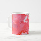 Abstraktes rotes und graues Bild Kaffeetasse (Vorderseite Links)