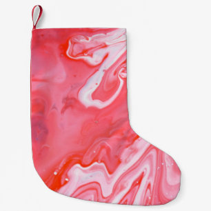 Abstraktes rotes und graues Bild Kleiner Weihnachtsstrumpf