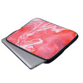 Abstraktes rotes und graues Bild Laptopschutzhülle (Vorne Knopf)