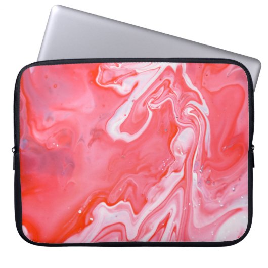 Abstraktes rotes und graues Bild Laptopschutzhülle (Vorderseite)