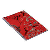 Abstraktes rotes und graues Bild Notizblock (Rechte Seite)