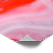 Abstraktes rotes und graues Bild Poster (Ecke)